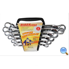 6PCS Mirror Finish Double Offset Ring Wrench Set